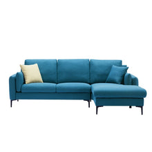 Load image into Gallery viewer, Adorn Homez Allanson L shape Sofa (4 Seater) in Premium Suede Fabric