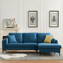 Load image into Gallery viewer, Adorn Homez Allanson L shape Sofa (4 Seater) in Premium Suede Fabric