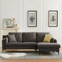 Load image into Gallery viewer, Adorn Homez Allanson L shape Sofa (4 Seater) in Premium Suede Fabric