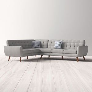 Adorn Homez Levi L Shape Sofa 6 Seater in Premium Fabric