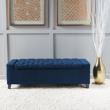 Load image into Gallery viewer, Adorn Homez Troy Bench 2 Seater Ottoman with Storage in Fabric