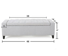 Load image into Gallery viewer, Adorn Homez Troy Bench 2 Seater Ottoman with Storage in Fabric