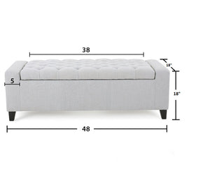 Adorn Homez Troy Bench 2 Seater Ottoman with Storage in Fabric