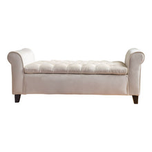Load image into Gallery viewer, Adorn Homez Clayton Bench Storage Ottoman with Storage in Fabric