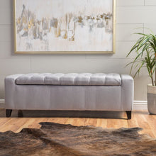 Load image into Gallery viewer, Adorn Homez Troy Bench 2 Seater Ottoman with Storage in Fabric