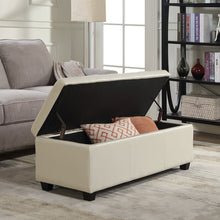 Load image into Gallery viewer, Adorn Homez Boston 2 Seater Ottoman with Storage in Fabric