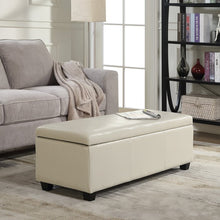 Load image into Gallery viewer, Adorn Homez Boston 2 Seater Ottoman with Storage in Fabric