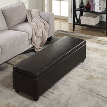 Load image into Gallery viewer, Adorn Homez Boston 2 Seater Ottoman with Storage in Fabric