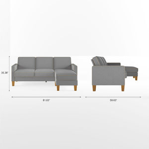 Adorn Homez Carter L Shape Sofa (4 Seater) in Premium Suede Fabric