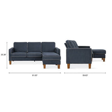 Load image into Gallery viewer, Adorn Homez Carter L Shape Sofa (4 Seater) in Premium Suede Fabric