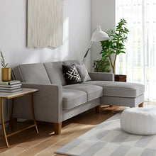 Load image into Gallery viewer, Adorn Homez Carter L Shape Sofa (4 Seater) in Premium Suede Fabric