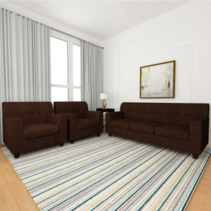 Adorn Homez Solitaire Sofa Set 3+1+1 in Fabric