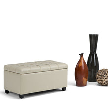 Load image into Gallery viewer, Adorn Homez Paris 2 Seater Ottoman with Storage in leatherette