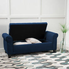 Load image into Gallery viewer, Adorn Homez Clayton Bench Storage Ottoman with Storage in Fabric