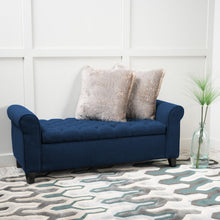 Load image into Gallery viewer, Adorn Homez Clayton Bench Storage Ottoman with Storage in Fabric