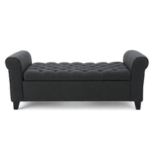 Load image into Gallery viewer, Adorn Homez Clayton Bench Storage Ottoman with Storage in Fabric