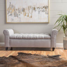 Load image into Gallery viewer, Adorn Homez Clayton Bench Storage Ottoman with Storage in Fabric
