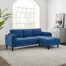 Load image into Gallery viewer, Adorn Homez Conwell L Shape Sofa In Premium Velvet Fabric