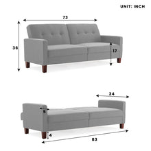 Load image into Gallery viewer, Adorn Homez Akaia 3 Seater Sofa Cum Bed - Fabric
