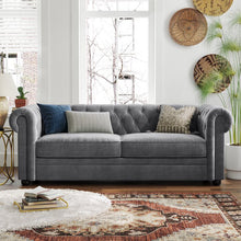 Load image into Gallery viewer, Adorn Homez Venus Premium 3 Seater Sofa in Suede Velvet Fabric