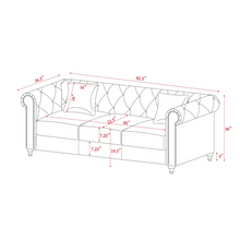 Load image into Gallery viewer, Adorn Homez Havana Chesterfield 3+2 Sofa Set - 5 Seater Sofa in Premium Velvet Fabric