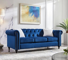 Load image into Gallery viewer, Adorn Homez Havana Chesterfield 3+2 Sofa Set - 5 Seater Sofa in Premium Velvet Fabric