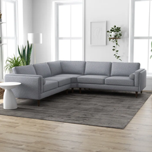 Load image into Gallery viewer, Adorn Homez Sicily L shape Sofa both sides (5 Seater) in Fabric