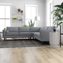 Load image into Gallery viewer, Adorn Homez Sicily L shape Sofa both sides (5 Seater) in Fabric