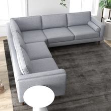 Load image into Gallery viewer, Adorn Homez Sicily L shape Sofa both sides (5 Seater) in Fabric