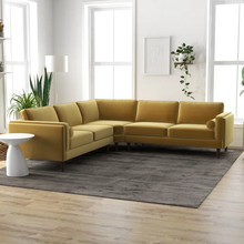 Load image into Gallery viewer, Adorn Homez Sicily L shape Sofa both sides (5 Seater) in Fabric