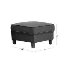 Load image into Gallery viewer, Adorn Homez Riga 3 Seater Sofa + Ottoman in Linen Fabric