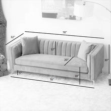 Load image into Gallery viewer, Adorn Homez Jacky 3 Seater Sofa in Premium Suede Velvet Fabric