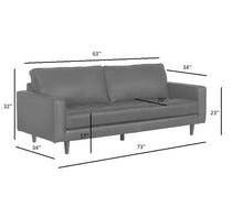 Load image into Gallery viewer, Adorn Homez Clark 3 Seater Sofa in Premium Leatherette