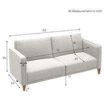 Load image into Gallery viewer, Adorn Homez Billing 3 Seater Sofa Cum Bed In Fabric