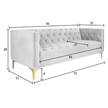 Load image into Gallery viewer, Adorn Homez Launa Premium 3 Seater Sofa in Suede Velvet Fabric