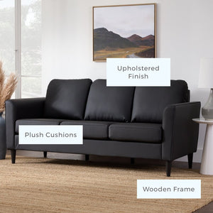 Adorn Homez James 3 Seater Sofa in Premium Leatherette