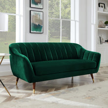 Load image into Gallery viewer, Adorn Homez Brooks 3 Seater Sofa in Premium Velvet Fabric