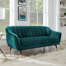 Load image into Gallery viewer, Adorn Homez Brooks 3 Seater Sofa in Premium Velvet Fabric