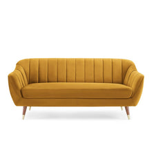 Load image into Gallery viewer, Adorn Homez Brooks 3 Seater Sofa in Premium Velvet Fabric