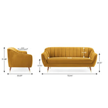 Load image into Gallery viewer, Adorn Homez Brooks 3 Seater Sofa in Premium Velvet Fabric