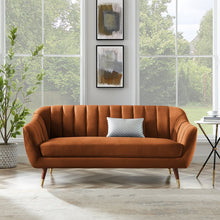 Load image into Gallery viewer, Adorn Homez Brooks 3 Seater Sofa in Premium Velvet Fabric
