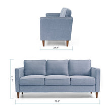 Load image into Gallery viewer, Adorn Homez Xavier 3 Seater Sofa in Premium Fabric with side Pockets