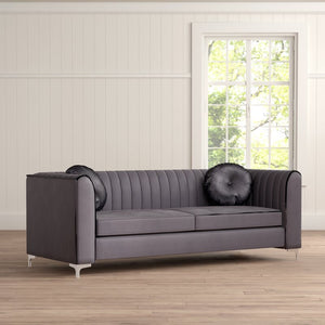 Adorn Homez Herbert 3 Seater Sofa in Suede Velvet Fabric