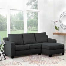 Load image into Gallery viewer, Adorn Homez Huckaby L Shape Sofa (4 Seater) in Fabric