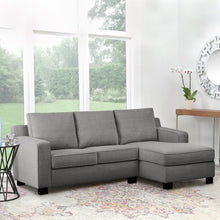 Load image into Gallery viewer, Adorn Homez Huckaby L Shape Sofa (4 Seater) in Fabric