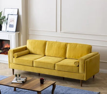Load image into Gallery viewer, Adorn Homez Chandler 3 Seater Sofa in Suede Velvet Fabric