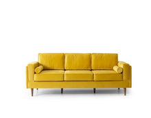 Load image into Gallery viewer, Adorn Homez Chandler 3 Seater Sofa in Suede Velvet Fabric