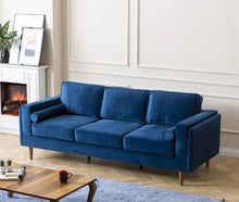 Load image into Gallery viewer, Adorn Homez Chandler 3 Seater Sofa in Suede Velvet Fabric