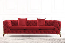 Load image into Gallery viewer, Adorn Homez Luxurious Adam 3 Seater Sofa in Premium Suede Velvet Fabric