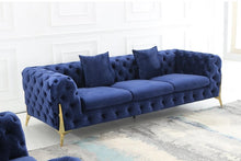 Load image into Gallery viewer, Adorn Homez Luxurious Adam 3 Seater Sofa in Premium Suede Velvet Fabric